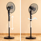 Ventilador de Pie Silencioso 45W con Temporizador Freshinn Negro